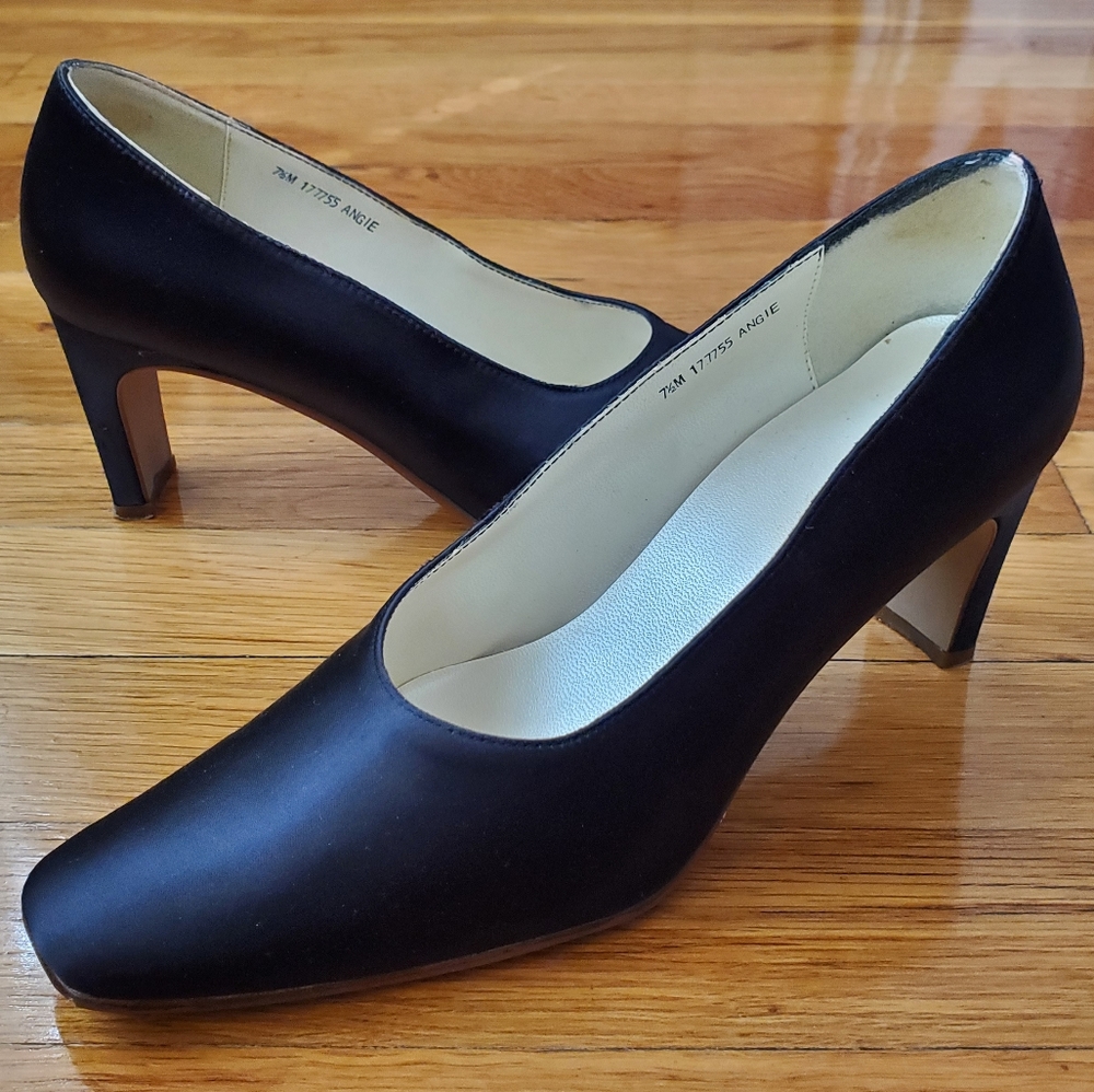 Michelangelo Black High Heels With Square Toe